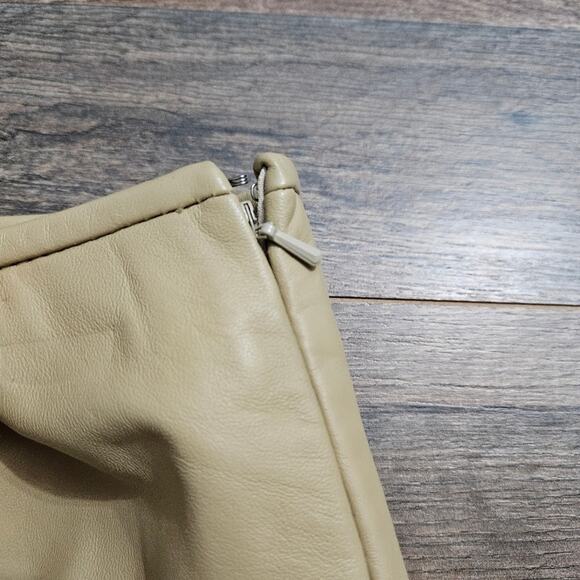 For Joseph by Ciao Bella Tan 100% Leather Pencil Skirt Womens 28/6 Mob Wife New - Picture 4 of 11